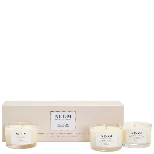Neom Wellbeing London Wellbeing Wishes Candle Trio Gift Set