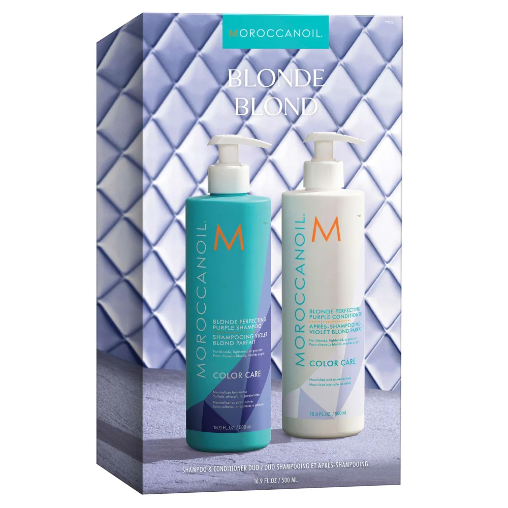 Moroccanoil Blonde Perfecting Shampoo & Conditioner 500ml Duo (Worth £104.25) Image 1