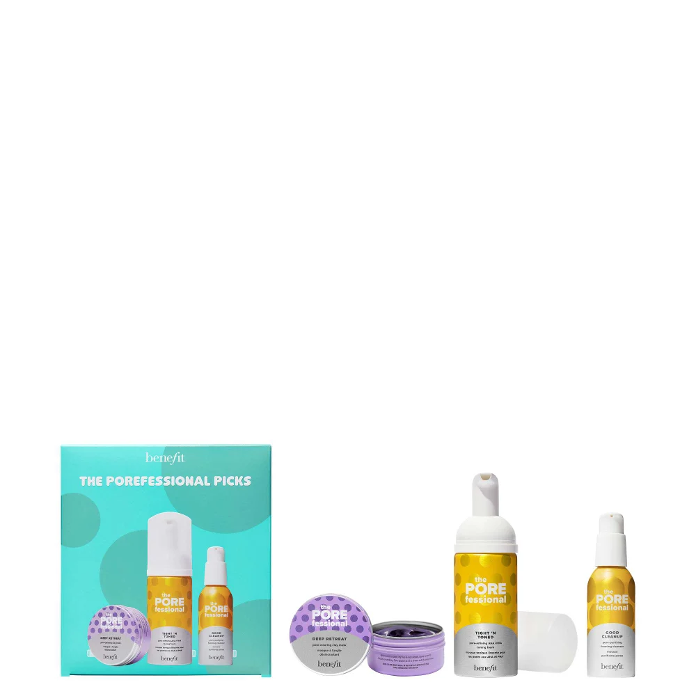 benefit Gifts & Sets The POREfessional Picks Cleanser, Toner & Clay Face Mask Skincare Gift Set (Worth £50.91) Image 1