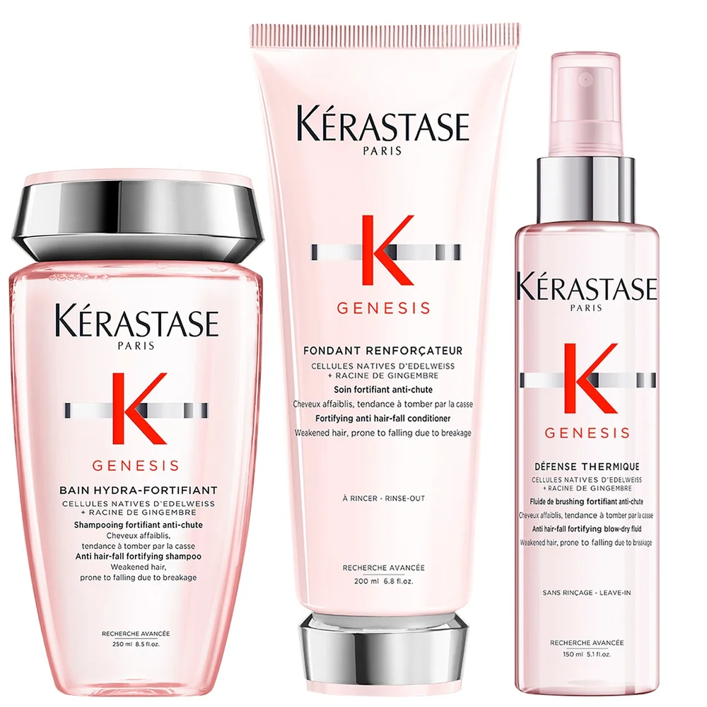Kérastase Trio: Genesis Bain Hydra-Fortifiant 250ml, Fondant Renforcateur 200ml & Defense Thermique 150ml Image 1