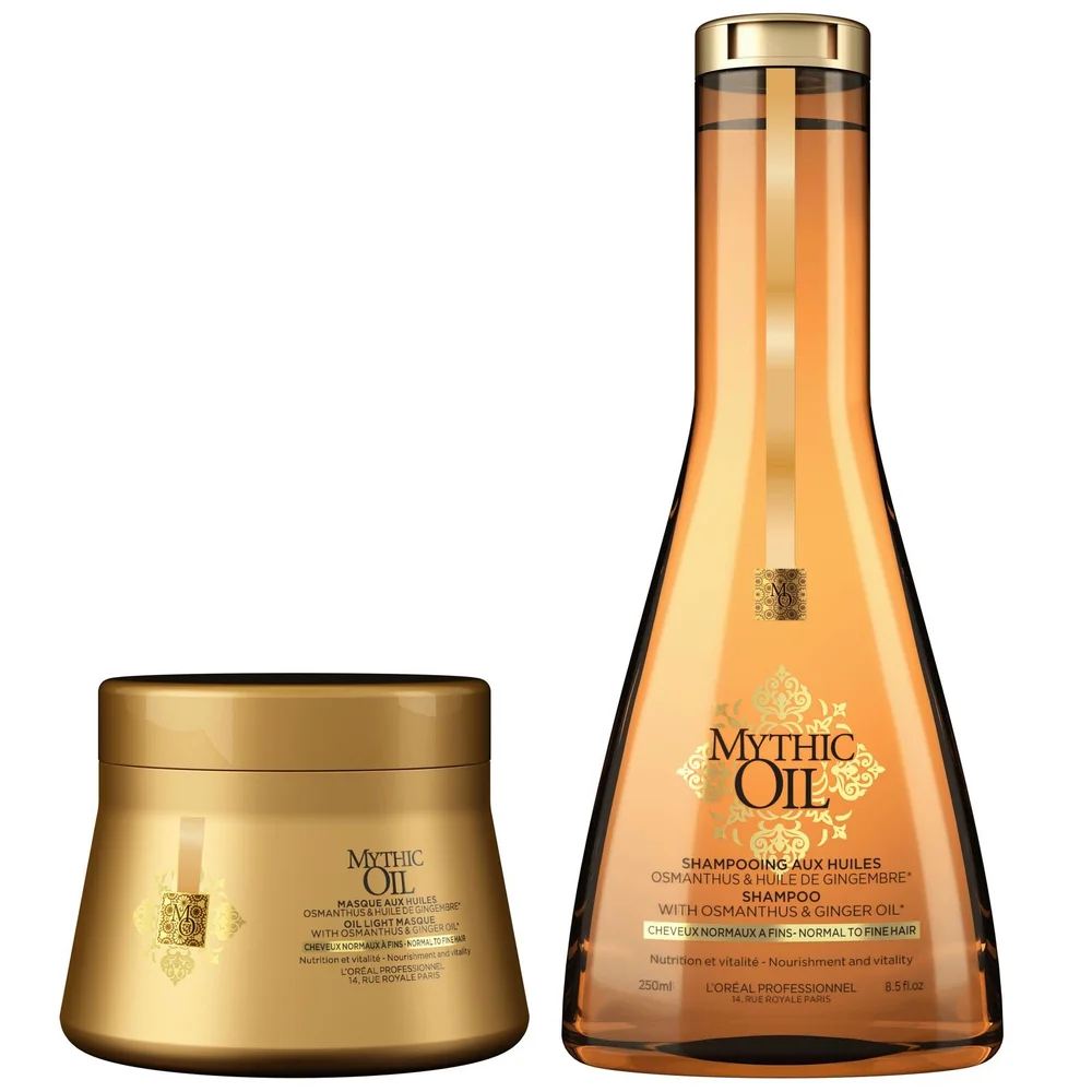 L'Oréal Professionnel Duo: Mythic Oil Shampoo 250ml & Oil Light Masque 200ml Image 1