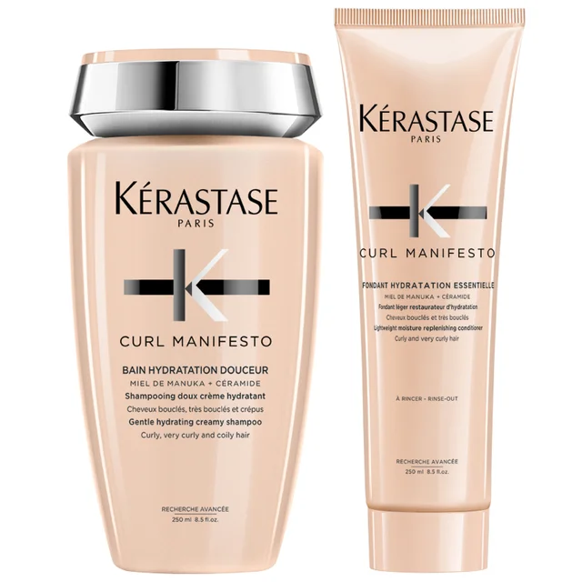 Kérastase Bundles Duo: Curl Manifesto Bain Hydratation Shampoo 250ml & Fondant Hydratation Essentielle Conditioner 250ml