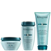 Kérastase Trio: Resistance Bain Force Architecte Shampoo 250ml, Ciment Anti-Usure 200ml & Masque 200ml