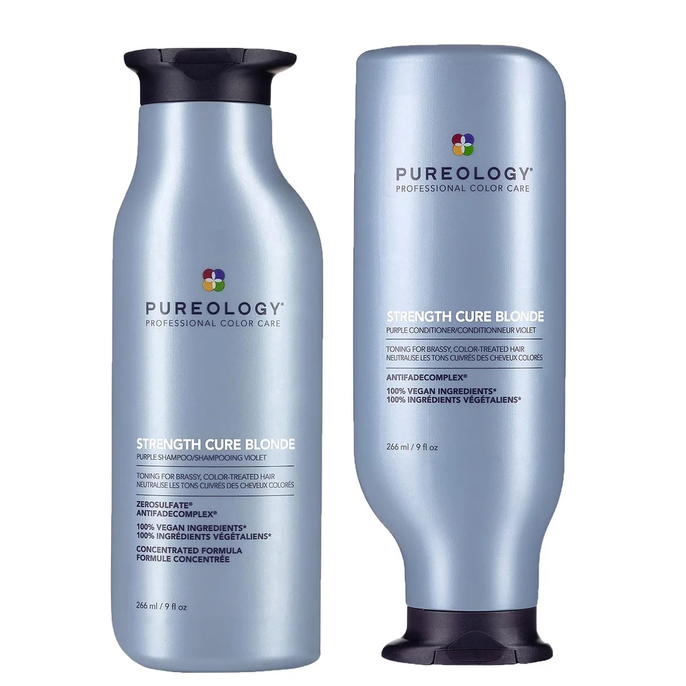 Pureology Duo: Strenth Cure Blonde Shampoo 266ml & Conditioner 266ml Image 1