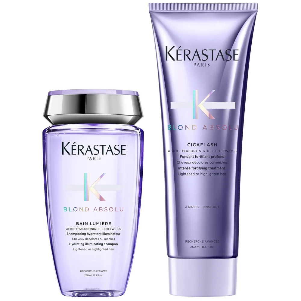 Kérastase Duo: Blond Absolu Bain Lumiére Shampoo 250ml & Cicaflash Conditioner 250ml Image 1
