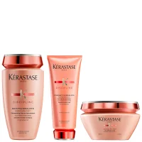 Kérastase Trio: Discipline Bain Fluidealiste Shampoo 250ml, Fondant Fluidealiste Conditioner 200ml & Maskeratine Masque 200ml - undefined undefined