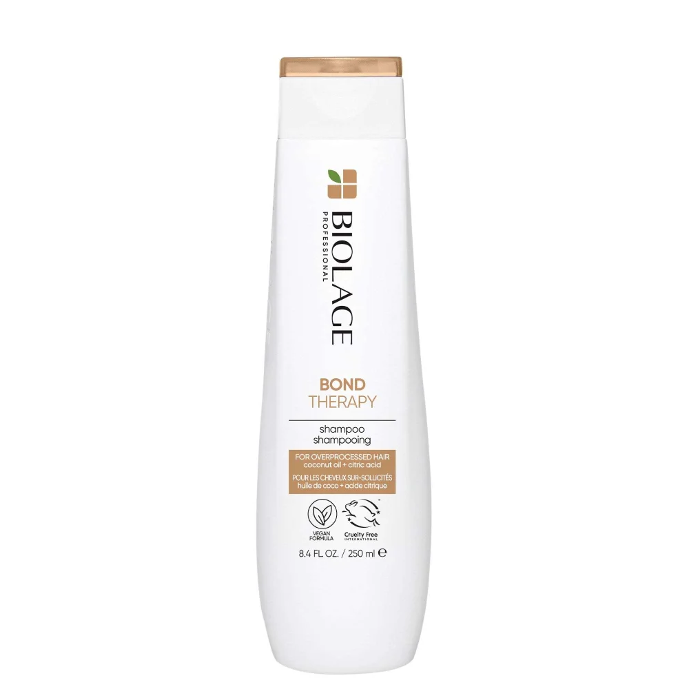 Biolage Bond Therapy Cleansing Shampoo Infused with Citric Acid and Coconut Oil for Over-Processed Damaged Hair 250ml Image 1