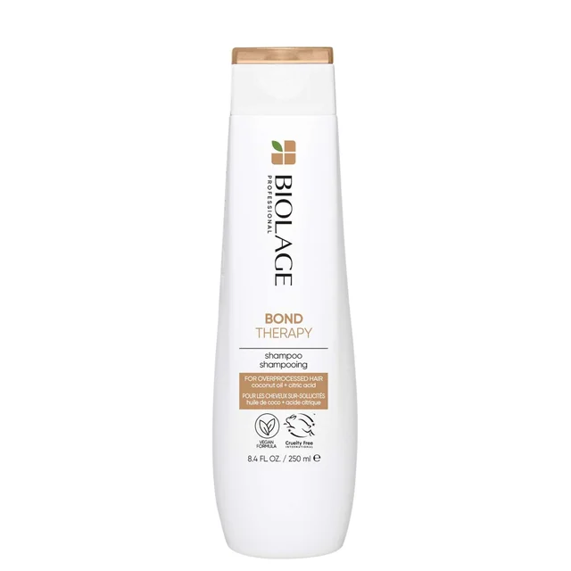 Biolage Bond Therapy Cleansing Shampoo Infused with Citric Acid and Coconut Oil for Over-Processed Damaged Hair 250ml