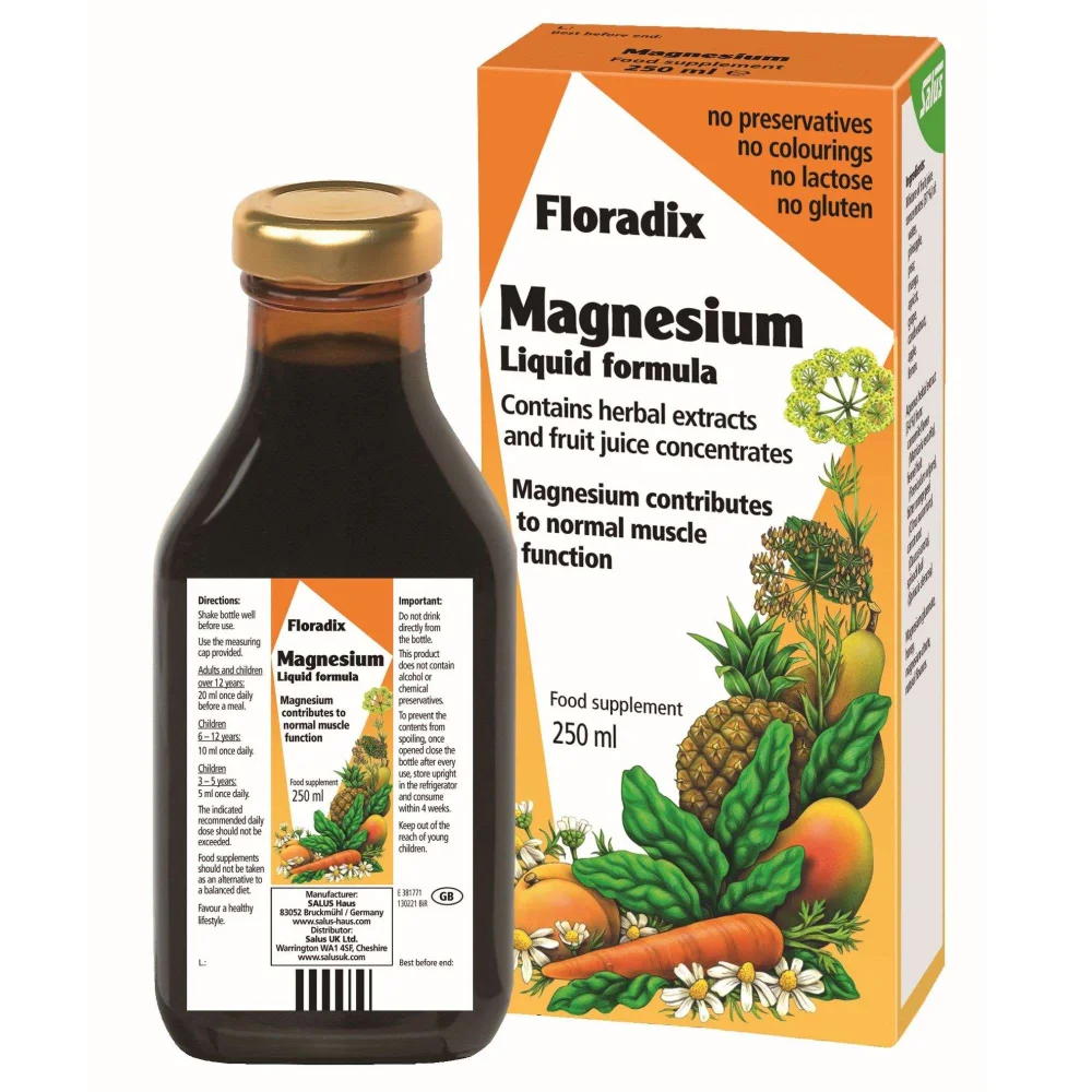Floradix Liquid Supplements Magnesium Liquid Mineral Formula 250ml Image 1