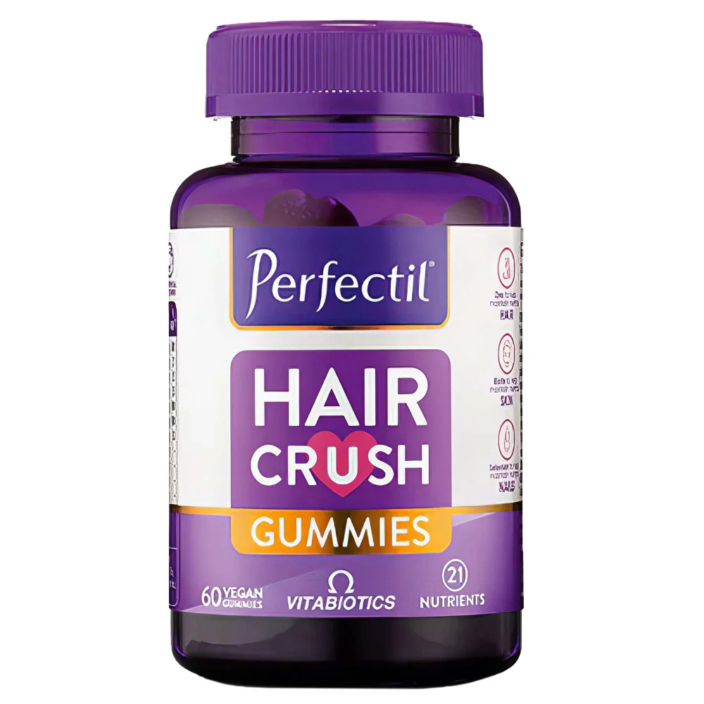 Vitabiotics Perfectil Hair Crush Natural Mixed Berry Flavour Vegan Gummies x 60 Image 1