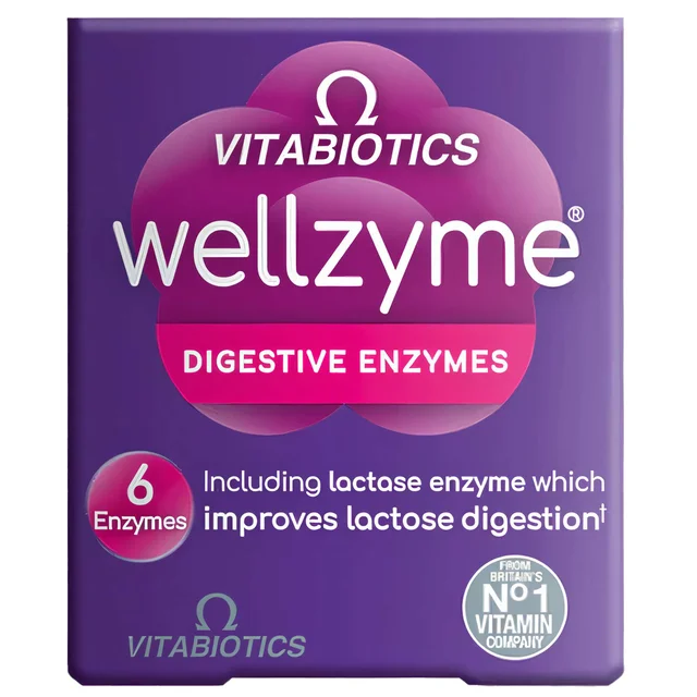 Vitabiotics Wellzyme Digestive Enzymes Capsules x 60