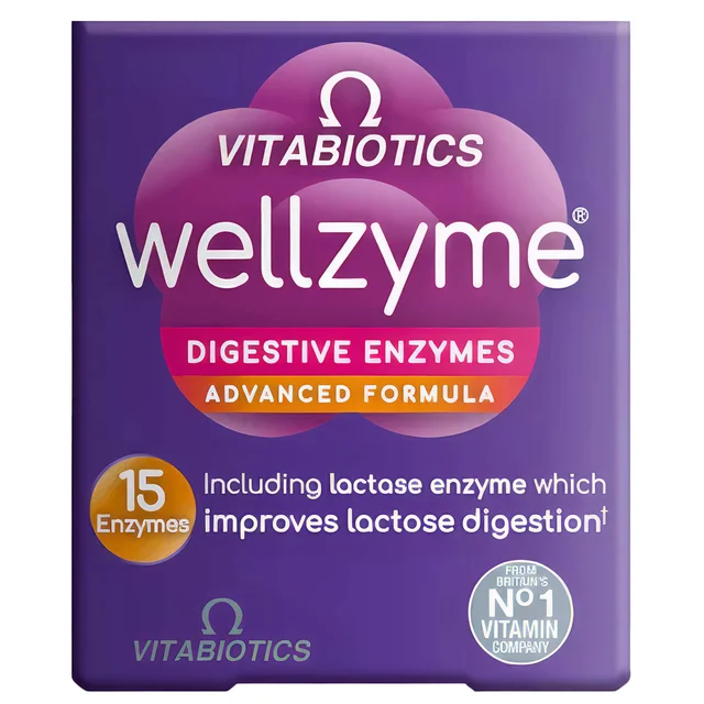 Vitabiotics Wellzyme Digestive Enzymes Advanced Formula Capsules x 60