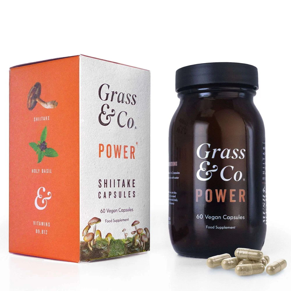 Grass & Co Mushrooms Capsules Power Shiitake Mushrooms x 60 Capsules Image 1
