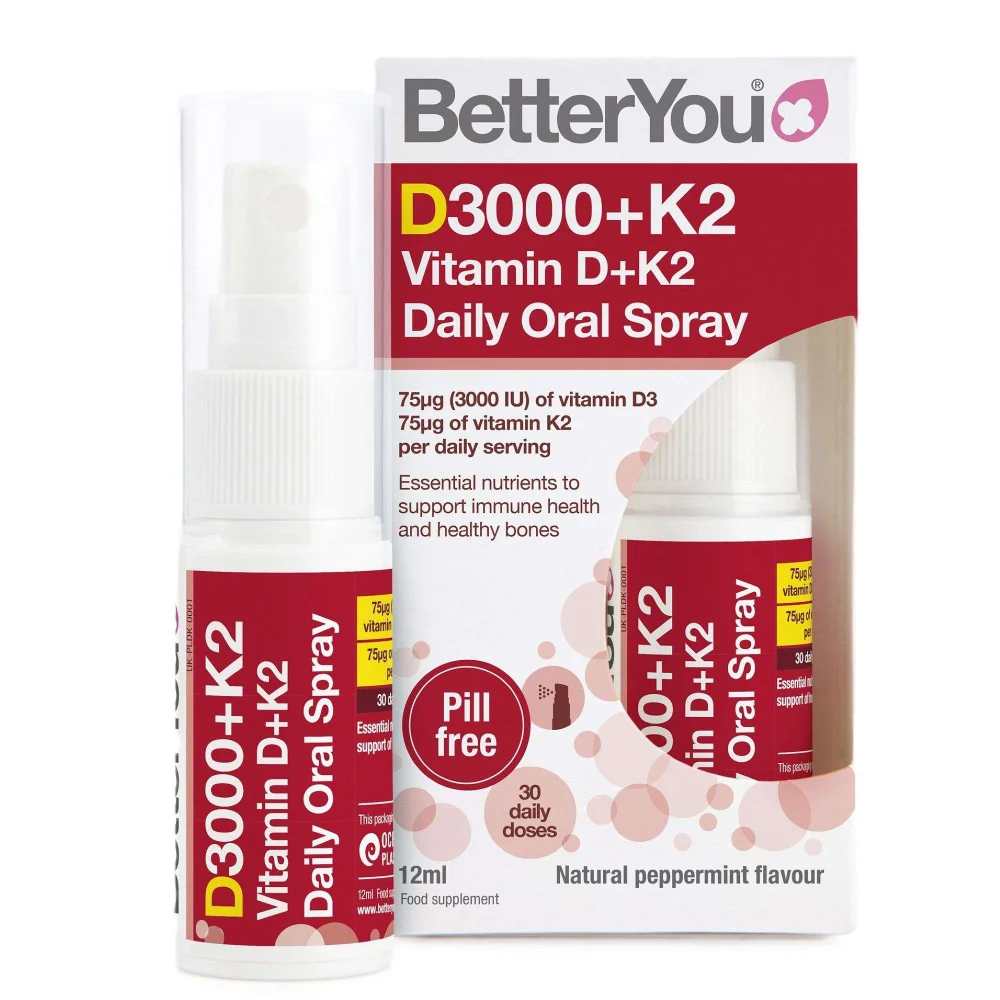 BetterYou Oral Spray Vitamin D3000 + K2 12ml Image 1