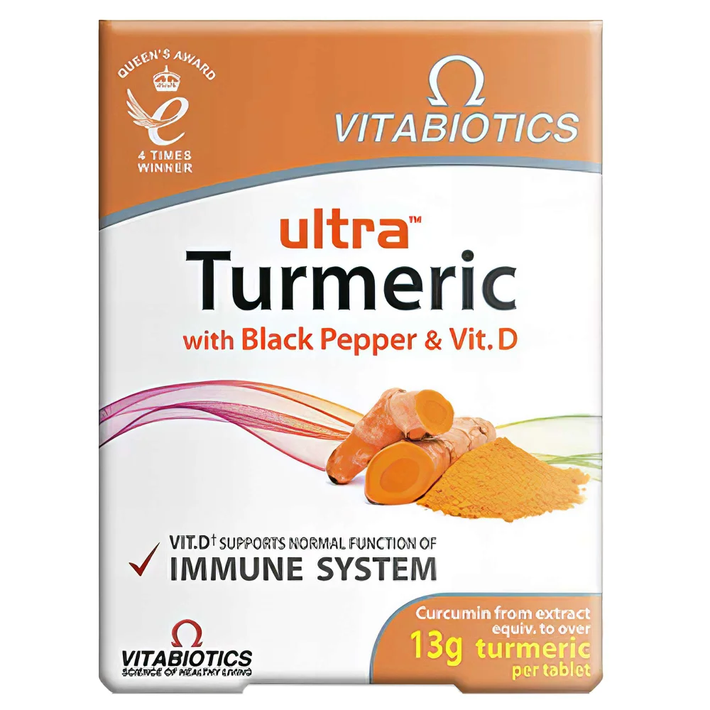 Vitabiotics Ultra Turmeric With Black Pepper & Vitamin D Tablets x 60 Image 1