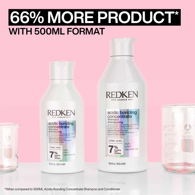 Redken Acidic Bonding Concentrate Shampoo, Bond Repair for Gentle Cleansing 500ml