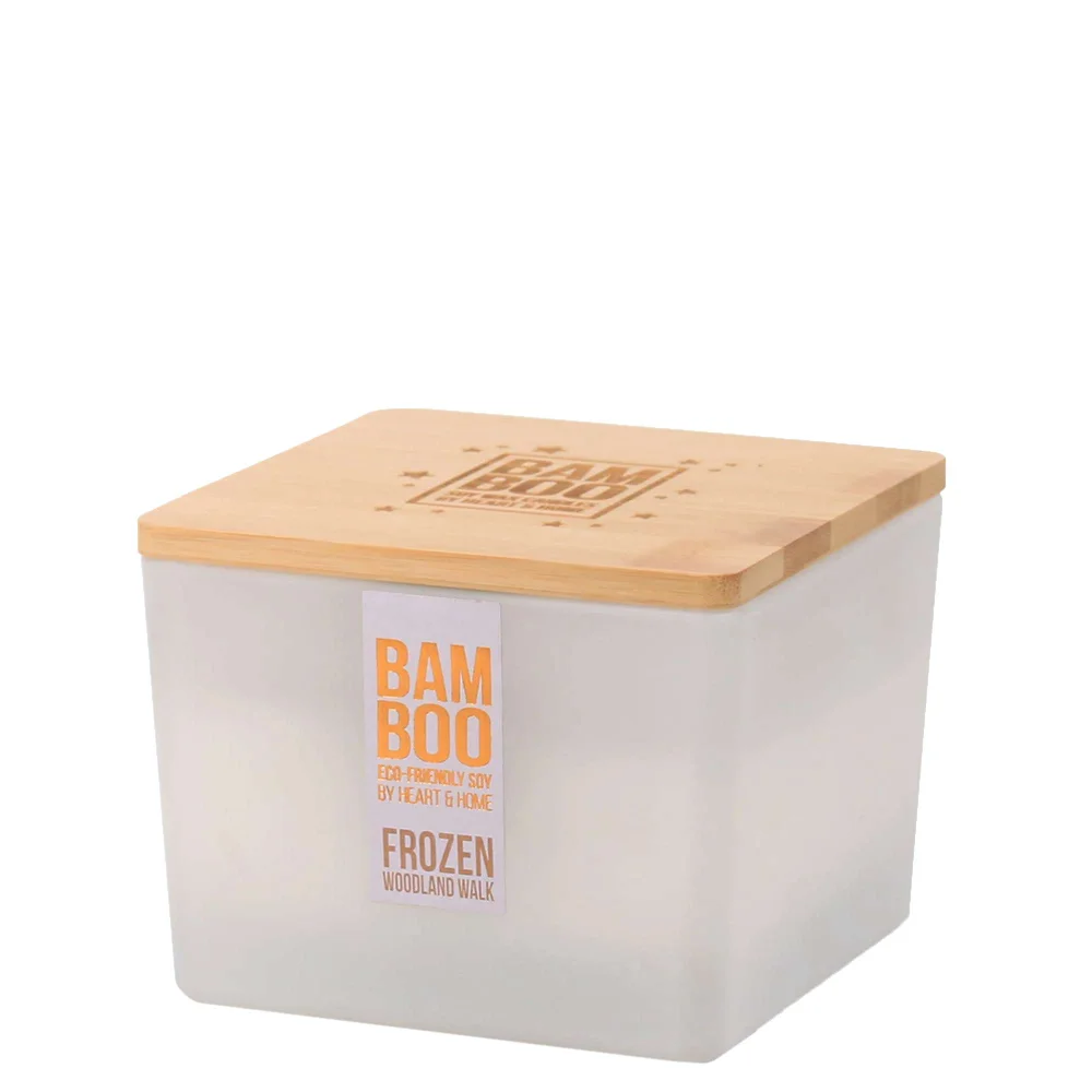 BAMBOO Candle Centrepiece Candle Frozen Woodland Walk 320g Image 1