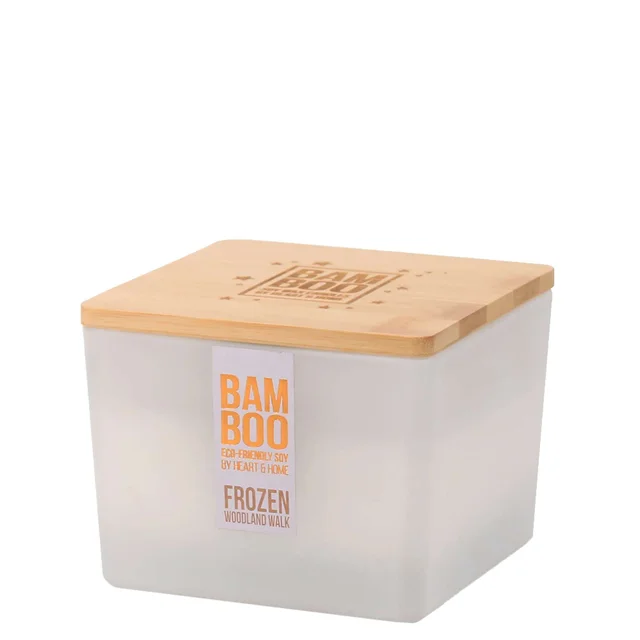 BAMBOO Candle Centrepiece Candle Frozen Woodland Walk 320g