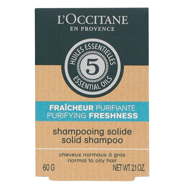 L'OCCITANE 5 Essential Oils Purifying Freshness Solid Shampoo 60g