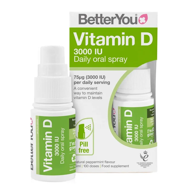 BetterYou Oral Spray Vitamin D 3000 IU 15ml