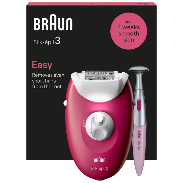 Braun Silk-épil Epilators Series 3 Corded Epilator 3-202 Raspberry