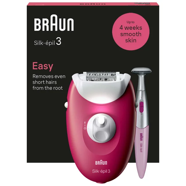 Braun Silk-épil Epilators Series 3 Corded Epilator 3-202 Raspberry
