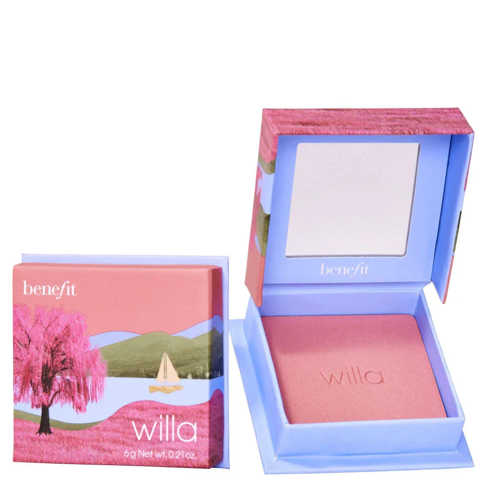 benefit WANDERful World Blush Mini Willa Soft Neutral-Rose Powder Blusher Mini 2.5g Image 1