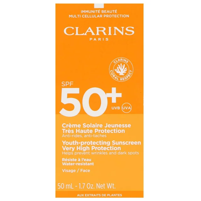 Clarins Youth-protecting Sunscreen Very High Protection SPF50+ 50ml