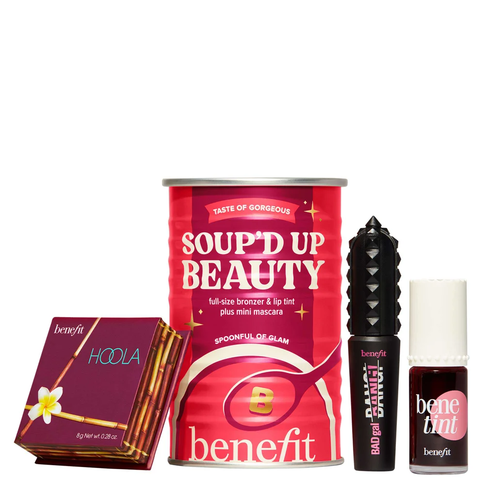 benefit Christmas 2024 Soup'd Up Beauty Hoola Bronzer, Benetint & Badgal Bang! Mascara (Worth £69) Image 1