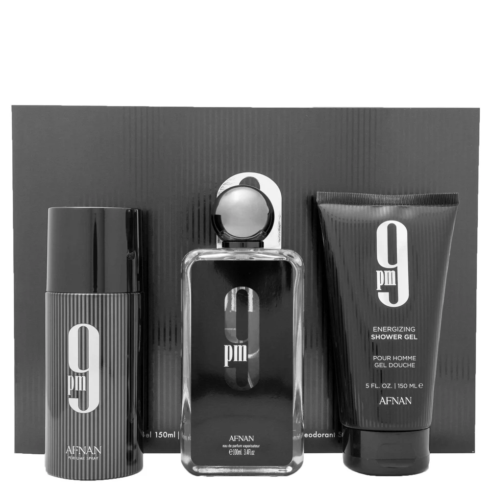 Afnan 9 PM Eau de Parfum Spray 100ml Gift Set Image 1