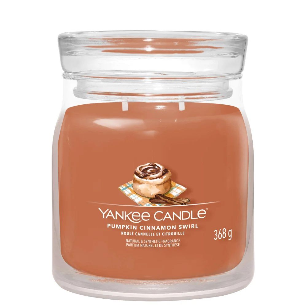 Yankee Candle Signature Jar Candle Medium Pumpkin Cinnamon Swirl 368g Image 1
