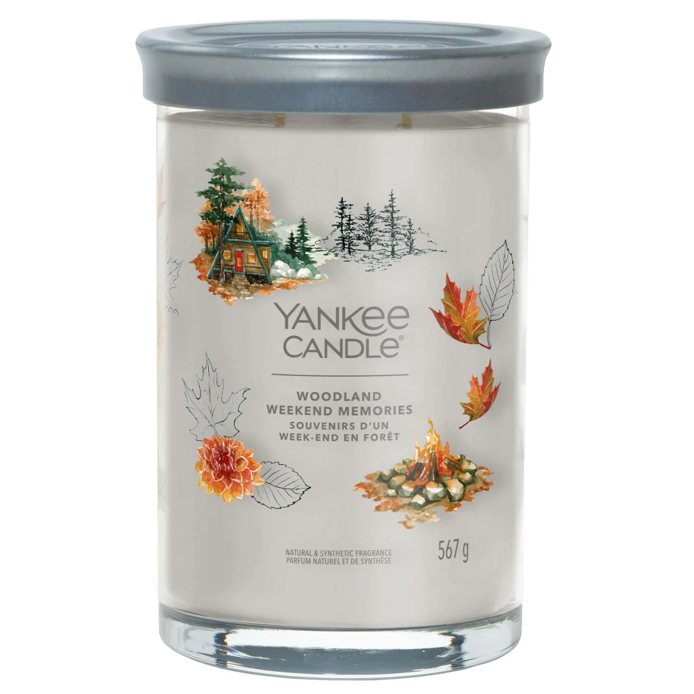 Yankee Candle Signature Jar Candle Large Tumbler Woodland Weekend Memories 567g Image 1