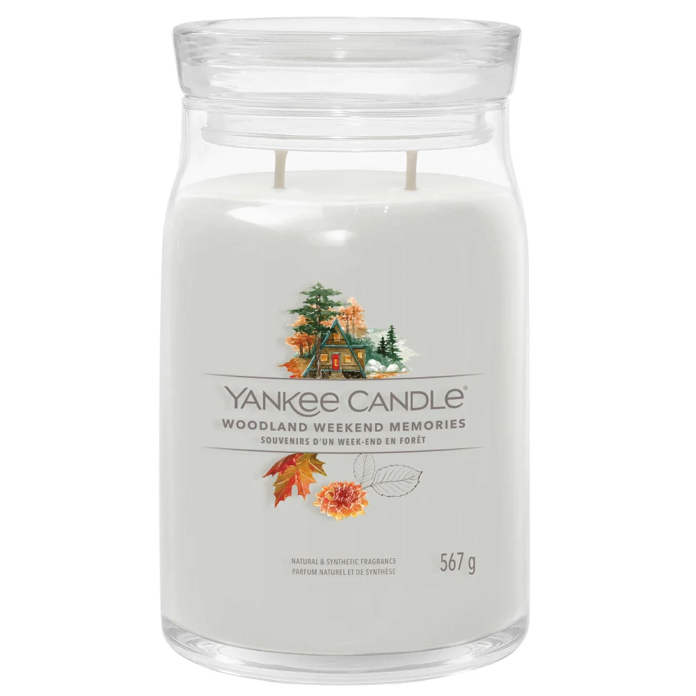 Yankee Candle Signature Jar Candle Large Woodland Weekend Memories 567g Image 1