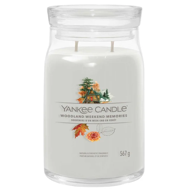 Yankee Candle Signature Jar Candle Large Woodland Weekend Memories 567g