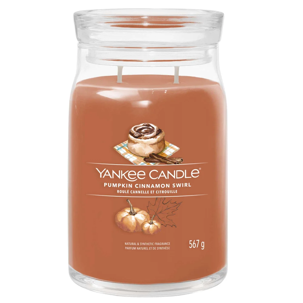 Yankee Candle Signature Jar Candle Large Pumpkin Cinnamon Swirl 567g Image 1