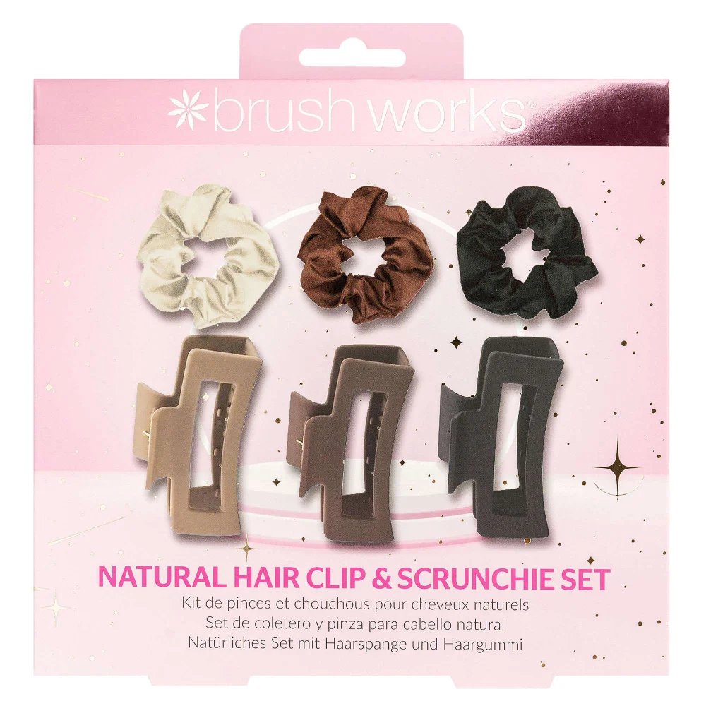 Brushworks Christmas 2024 Natural Hair Clip & Scrunchie Set Image 1
