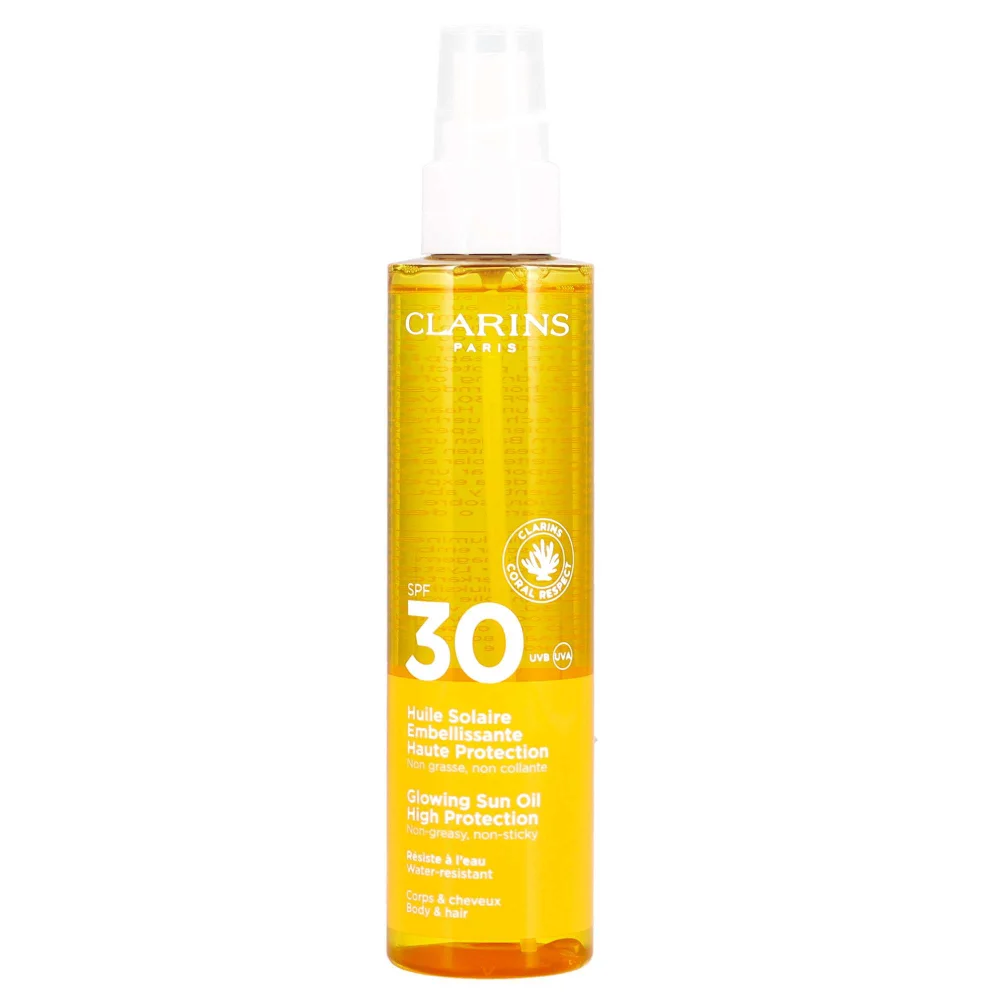 Clarins Sun Care Glowing Sun Oil High Protection SPF30 150ml Image 1