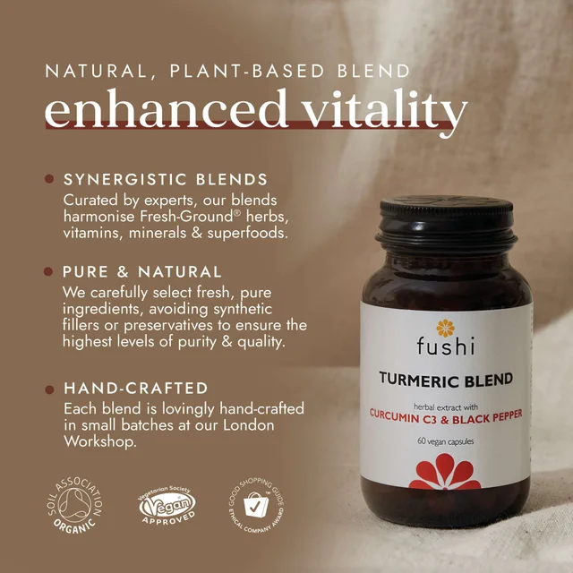Fushi Herbal & Vitamin Blends Turmeric C3 & Bioperine Extract x 60 Capsules