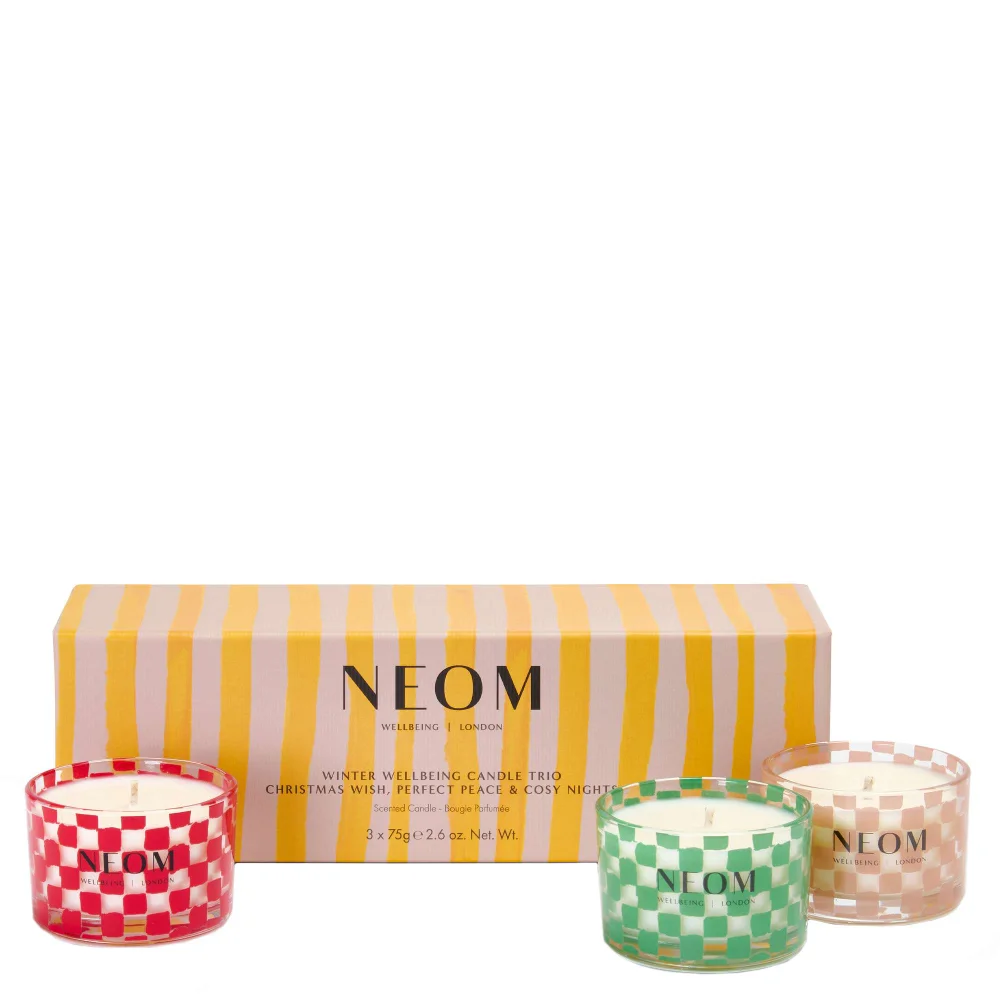 Neom Wellbeing London Gifting & Accessories Winter Wellbeing Candle Trio Image 1