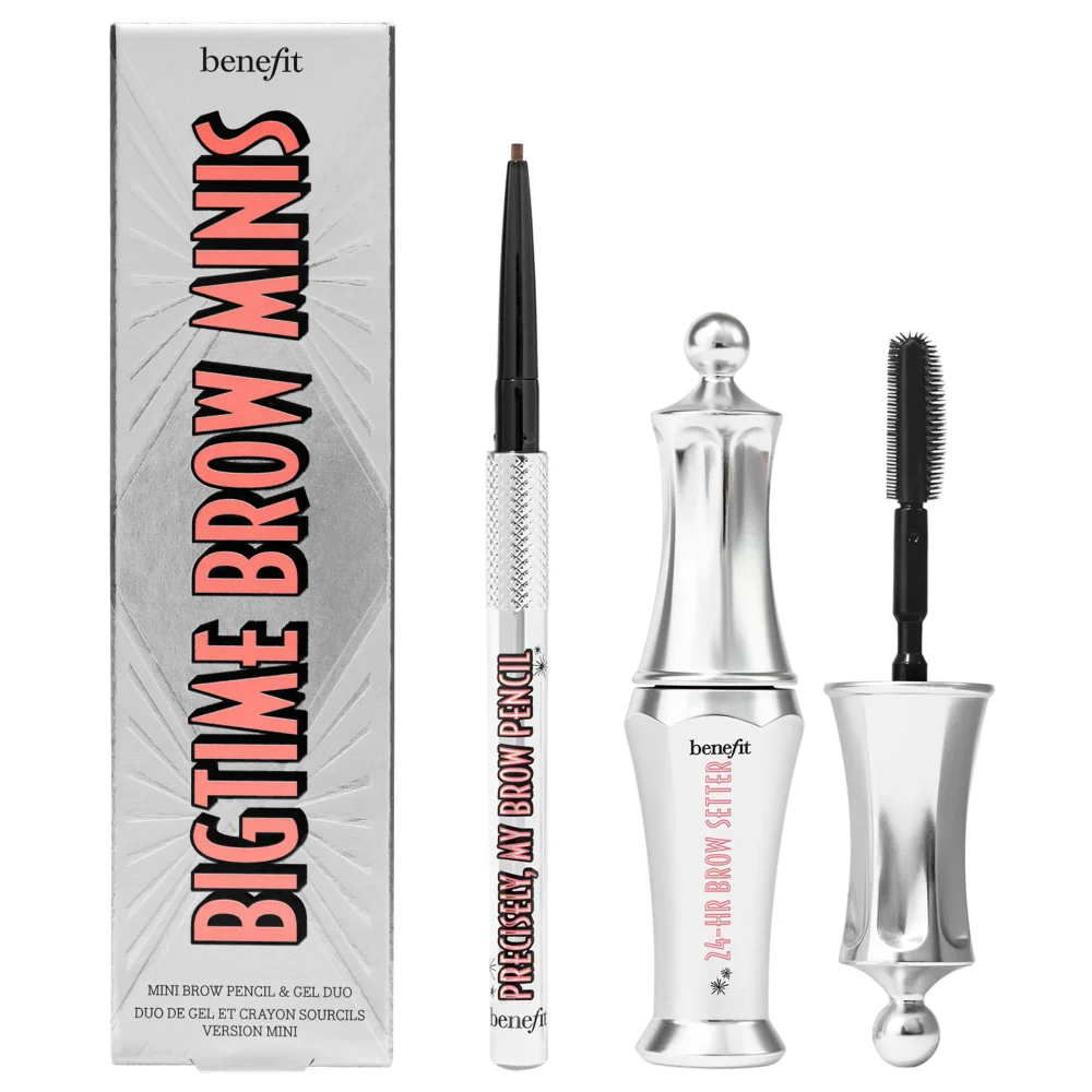 benefit Bigtime Brow Minis - Precisely, My Brow Pencil and Gel Setter Duo - Neutral Deep Brown Image 1