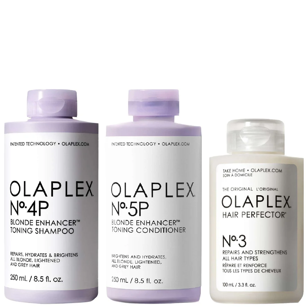 Olaplex Bundles Trio: Shampoo No.4P 250ml, Conditioner No.5P 250ml & Treatment No.3 Hair Perfector 100ml Image 1