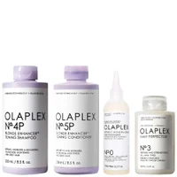 Olaplex Bundles Set: No.4P Shampoo 250ml, No.5P Conditioner 250ml, No.3 Treatment 100ml & No.0 Treatment 155ml
