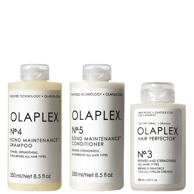 Olaplex Trio: No.4 Shampoo 250ml, No.5 Conditioner 250ml & No.3 Hair Perfector Treatment 100ml