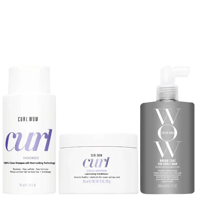 Color Wow Trio: Hooked Shampoo 295ml, Coco-Motion Conditioner 295ml & Dream Coat 200ml