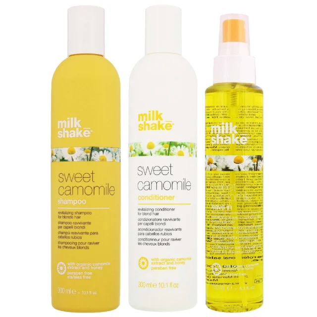 milk_shake Trio: Sweet Camomile Shampoo 300ml, Conditioner 300ml & Leave-In Conditioner 150ml