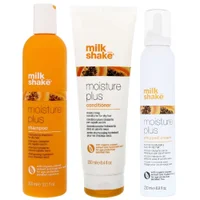 milk_shake Trio: Moisture Plus Shampoo 300ml, Conditioner 250ml & Whipped Cream 200ml - undefined undefined