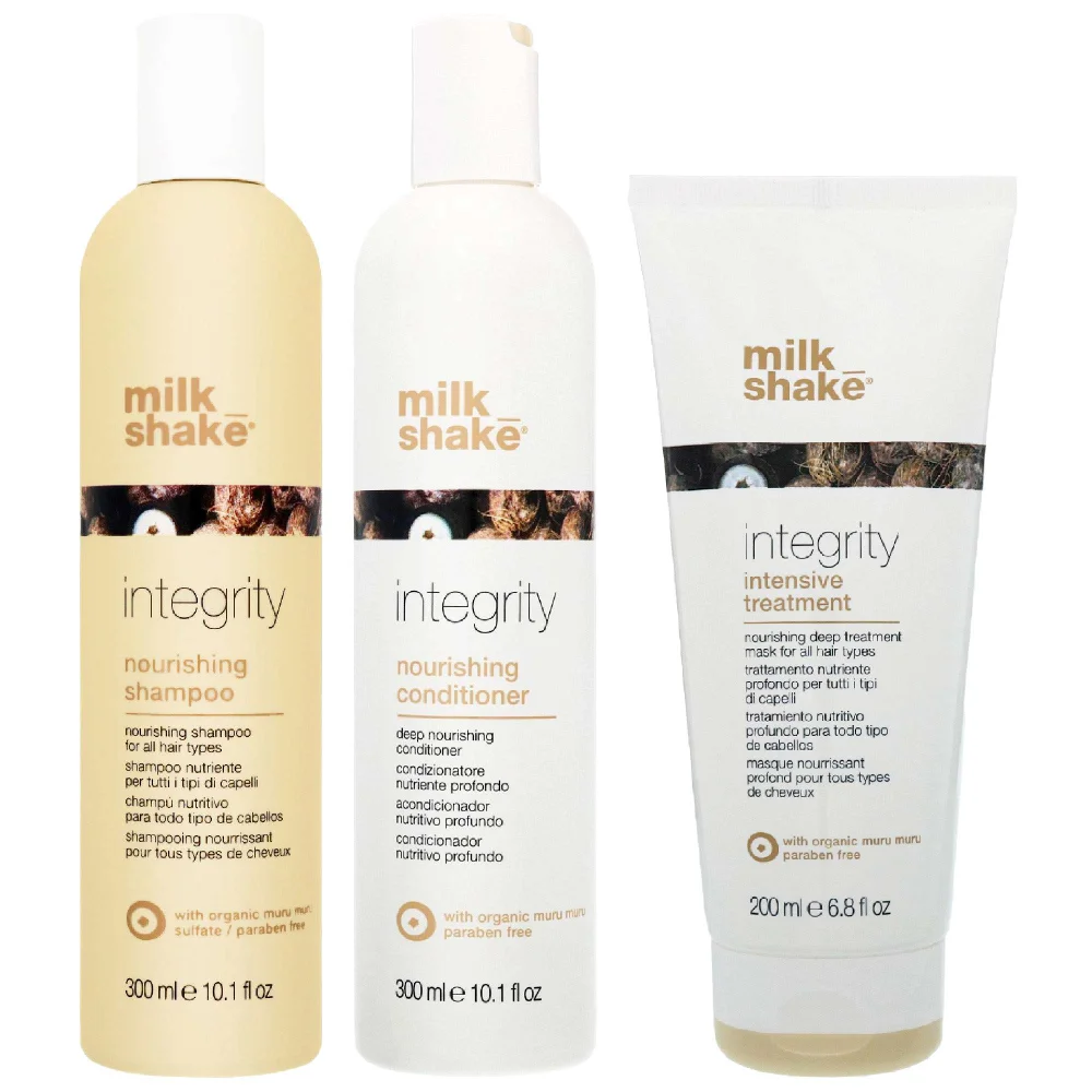 milk_shake Trio: Integrity Shampoo 300ml, Conditioner 300ml & Treatment Mask 200ml Image 1