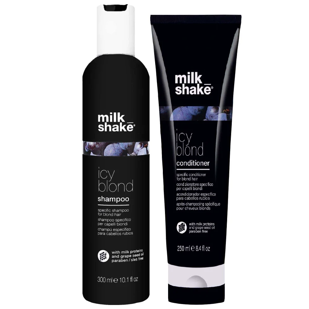 milk_shake Bundles Duo: Icy Blonde Shampoo 300ml & Icy Blonde Conditioner 250ml Image 1