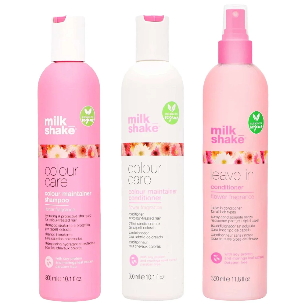 milk_shake Trio: Colour Maintainer Shampoo 300ml, Conditioner 300ml & Leave-In Conditioner 350ml Image 1