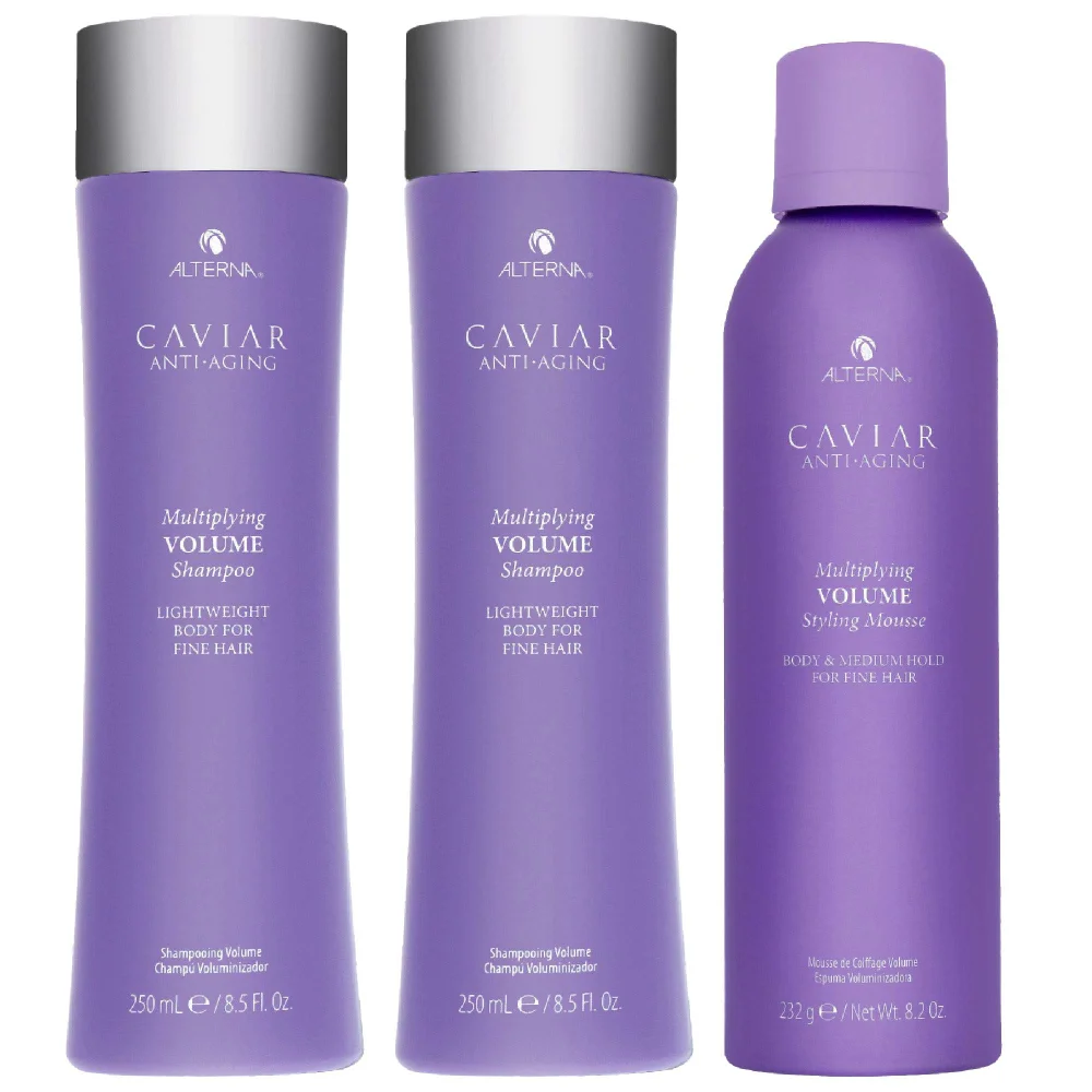 Alterna Trio: Caviar Volume Shampoo 250ml, Conditioner 250ml & Styling Mousse 232g Image 1